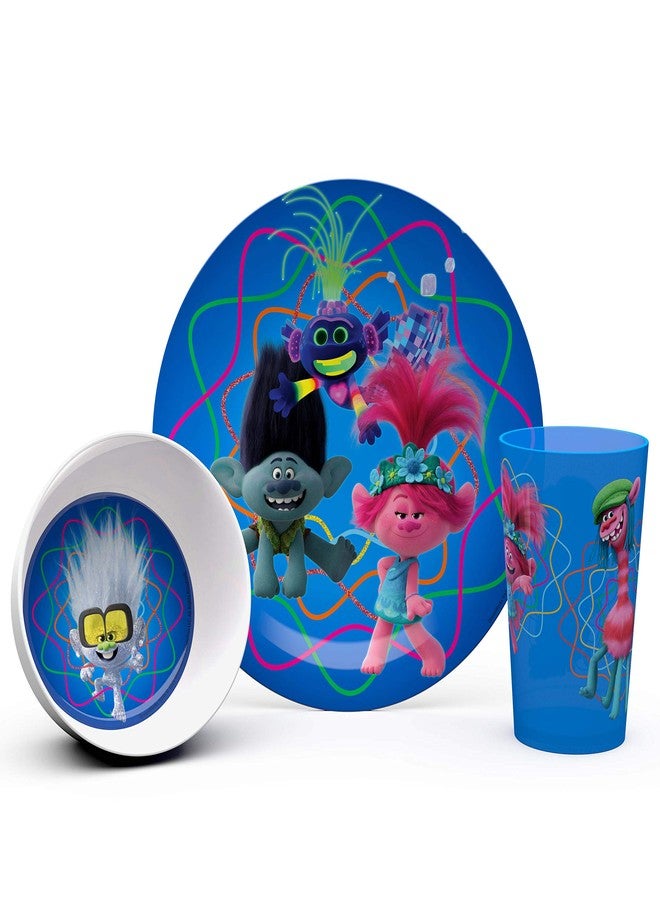 Zak Designs Trolls Plate Set